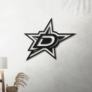 Dallas Stars Metal Wall Art, Official NHL Logo Sign, LED Man Cave Decor, Hockey Enthusiast Gift
