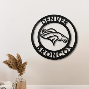 Denver Broncos Metal Wall Sign, Striking NFL Logo Decor, Game Day LED Art, Football Fan Present