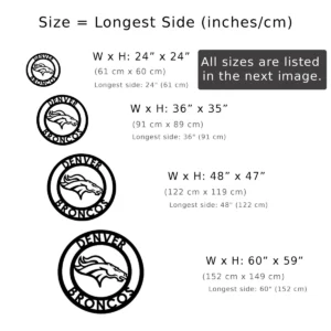 Denver Broncos Metal Wall Sign, Striking NFL Logo Decor, Game Day LED Art, Football Fan Present