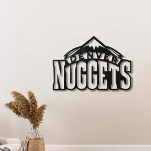 Denver Nuggets Metal Logo, Iconic NBA Wall Decor, Optional LED Backlight, Basketball Enthusiast Gift