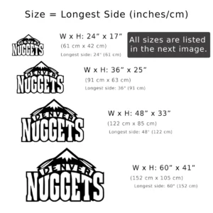 Denver Nuggets Metal Logo, Iconic NBA Wall Decor, Optional LED Backlight, Basketball Enthusiast Gift