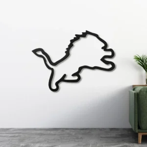 Detroit Lions Metal Wall Logo, Iconic NFL Team Art, Backlit Game Room Decor, Dedicated Fan Gift