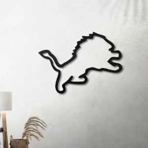 Detroit Lions Metal Wall Logo, Iconic NFL Team Art, Backlit Game Room Decor, Dedicated Fan Gift