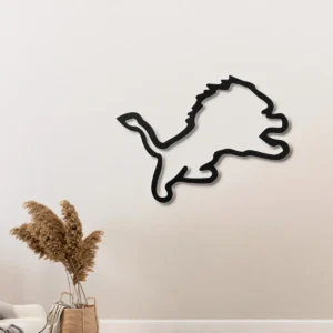 Detroit Lions Metal Wall Logo, Iconic NFL Team Art, Backlit Game Room Decor, Dedicated Fan Gift
