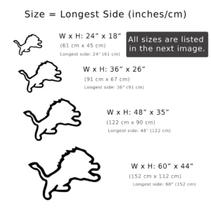 Detroit Lions Metal Wall Logo, Iconic NFL Team Art, Backlit Game Room Decor, Dedicated Fan Gift