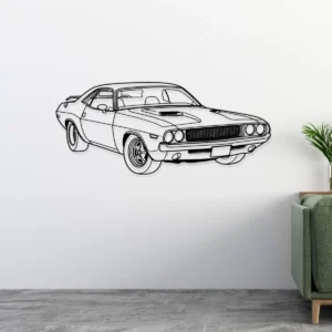 Dodge Challenger 1970 RT Metal Art, Iconic Muscle Car Decor, Vintage Garage Sign, Automotive Enthusiast Gift