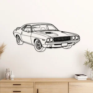 Dodge Challenger 1970 RT Metal Art, Iconic Muscle Car Decor, Vintage Garage Sign, Automotive Enthusiast Gift