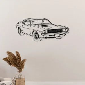 Dodge Challenger 1970 RT Metal Art, Iconic Muscle Car Decor, Vintage Garage Sign, Automotive Enthusiast Gift