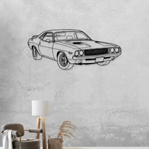 Dodge Challenger 1970 RT Metal Art, Iconic Muscle Car Decor, Vintage Garage Sign, Automotive Enthusiast Gift
