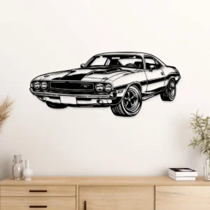 Dodge Challenger 1970 RT Metal Art, Legendary Muscle Car Decor, Retro Automotive Sign, Car Enthusiast Gift
