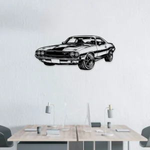 Dodge Challenger 1970 RT Metal Art, Legendary Muscle Car Decor, Retro Automotive Sign, Car Enthusiast Gift
