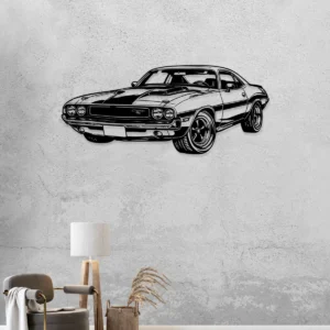 Dodge Challenger 1970 RT Metal Art, Legendary Muscle Car Decor, Retro Automotive Sign, Car Enthusiast Gift