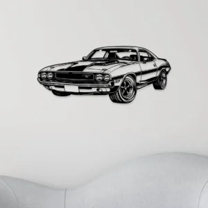 Dodge Challenger 1970 RT Metal Art, Legendary Muscle Car Decor, Retro Automotive Sign, Car Enthusiast Gift