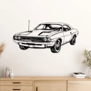 Dodge Challenger 1971 Metal Wall Art, Classic Muscle Car Decor, Vintage Garage Sign, Automotive Fan Gift