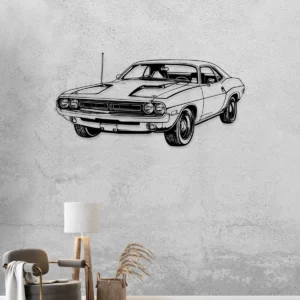 Dodge Challenger 1971 Metal Wall Art, Classic Muscle Car Decor, Vintage Garage Sign, Automotive Fan Gift