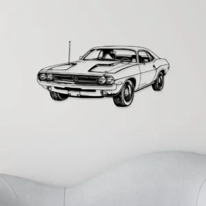 Dodge Challenger 1971 Metal Wall Art, Classic Muscle Car Decor, Vintage Garage Sign, Automotive Fan Gift