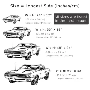 Dodge Challenger 1971 Metal Wall Art, Classic Muscle Car Decor, Vintage Garage Sign, Automotive Fan Gift