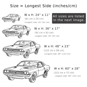 Dodge Challenger 1971 Metal Wall Art, Legendary Muscle Car Silhouette, Retro Garage Sign, Car Guy Gift