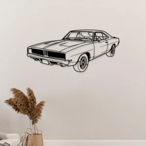 Dodge Charger 1969 Metal Sign, Vintage Muscle Car Art, Garage Wall Decor, Classic Car Guy Gift