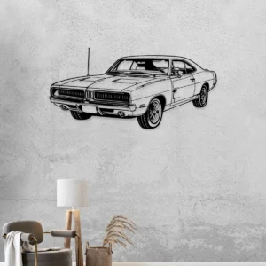 Dodge Charger 1969 Metal Wall Decor, Classic Muscle Car Art, Vintage Garage Sign, Automotive Fan Gift