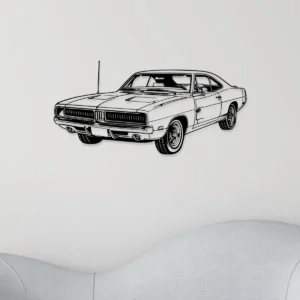 Dodge Charger 1969 Metal Wall Decor, Classic Muscle Car Art, Vintage Garage Sign, Automotive Fan Gift
