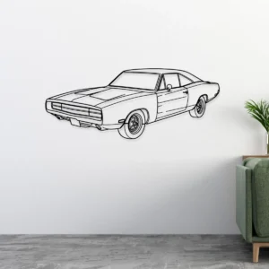Dodge Charger 1970 Metal Art, Classic Muscle Car Outline, Vintage Garage Decor, Automotive Enthusiast Gift