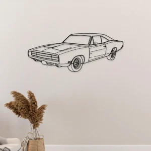 Dodge Charger 1970 Metal Art, Classic Muscle Car Outline, Vintage Garage Decor, Automotive Enthusiast Gift