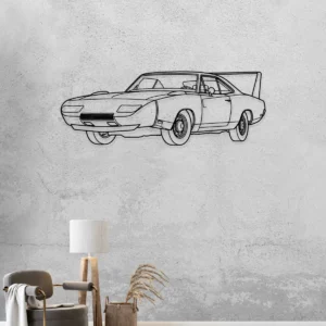Dodge Charger Daytona 1969 Metal Art, Legendary Winged Car Decor, Retro Automotive Sign, Speed Lover Gift