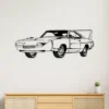 Black metal outline of 1969 Dodge Charger Daytona wall art.