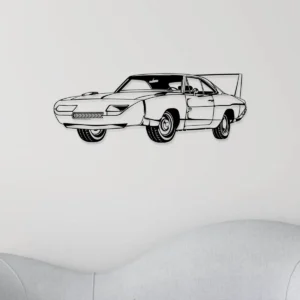 Dodge Charger Daytona 1969 Metal Art, Legendary Winged Warrior Decor, Vintage Garage Sign, Muscle Car Fan Gift