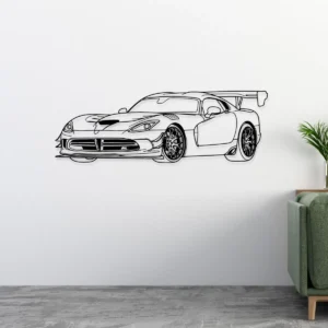 Dodge Viper Metal Wall Art, Iconic American Muscle Decor, Speed Enthusiast Sign, Performance Car Gift