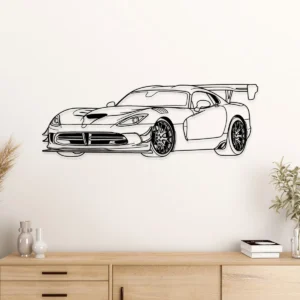 Dodge Viper Metal Wall Art, Iconic American Muscle Decor, Speed Enthusiast Sign, Performance Car Gift