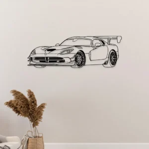 Dodge Viper Metal Wall Art, Iconic American Muscle Decor, Speed Enthusiast Sign, Performance Car Gift