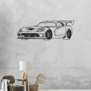 Dodge Viper Metal Wall Art, Iconic American Muscle Decor, Speed Enthusiast Sign, Performance Car Gift