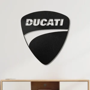 Ducati Metal Logo, Italian Racing Art, Backlit Garage Decor, Motorcycle Enthusiast Gift