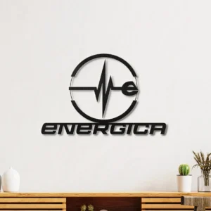 Energica Metal Logo, Electric Motorcycle Art, RGB LED Garage Sign, Rider's Ultimate Gift