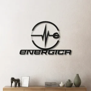 Energica Metal Logo, Electric Motorcycle Art, RGB LED Garage Sign, Rider's Ultimate Gift