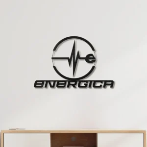 Energica Metal Logo, Electric Motorcycle Art, RGB LED Garage Sign, Rider's Ultimate Gift