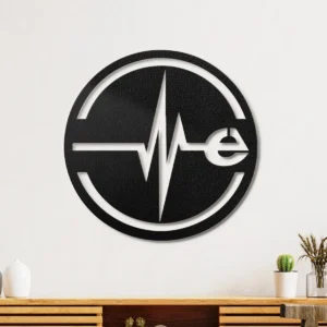Energica Metal Wall Art, Electric Pulse Logo, Backlit Garage Decor, Motorcycle Rider Gift