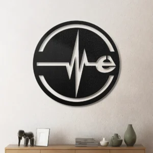 Energica Metal Wall Art, Electric Pulse Logo, Backlit Garage Decor, Motorcycle Rider Gift