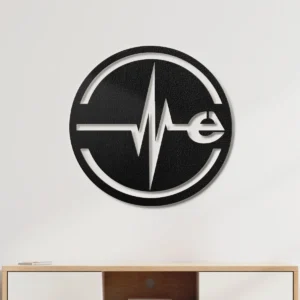 Energica Metal Wall Art, Electric Pulse Logo, Backlit Garage Decor, Motorcycle Rider Gift