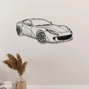 Ferrari 812 Superfast Metal Art, Modern Grand Tourer Decor, Luxury Garage Sign, Car Enthusiast Gift