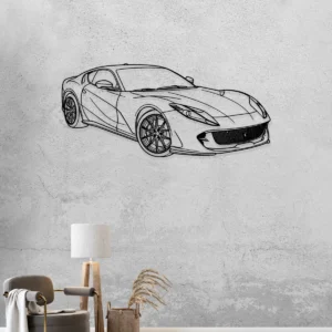 Ferrari 812 Superfast Metal Art, Modern Grand Tourer Decor, Luxury Garage Sign, Car Enthusiast Gift