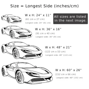 Ferrari SF90 Stradale Metal Wall Art, Modern Hypercar Silhouette, Luxury Garage Decor, Supercar Enthusiast Gift