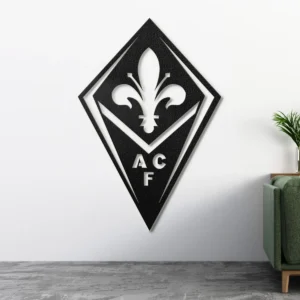 Fiorentina Metal Logo Art, Iconic Serie A Decor, LED Football Fan Sign, Ultimate Soccer Gift