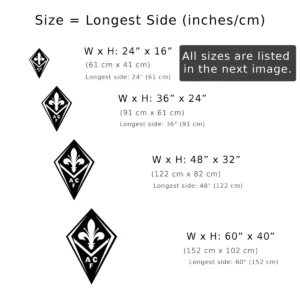 Fiorentina Metal Logo Art, Iconic Serie A Decor, LED Football Fan Sign, Ultimate Soccer Gift