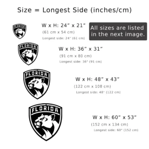 Florida Panthers Metal Logo Sign, Dynamic NHL Wall Decor, Optional LED Backlight, Ultimate Hockey Fan Gift