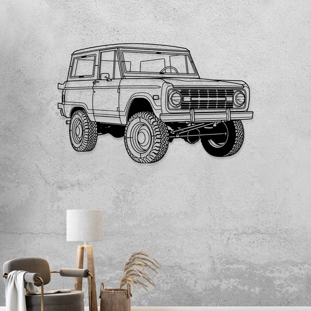 Vintage off road truck metal art perfect for a man cave