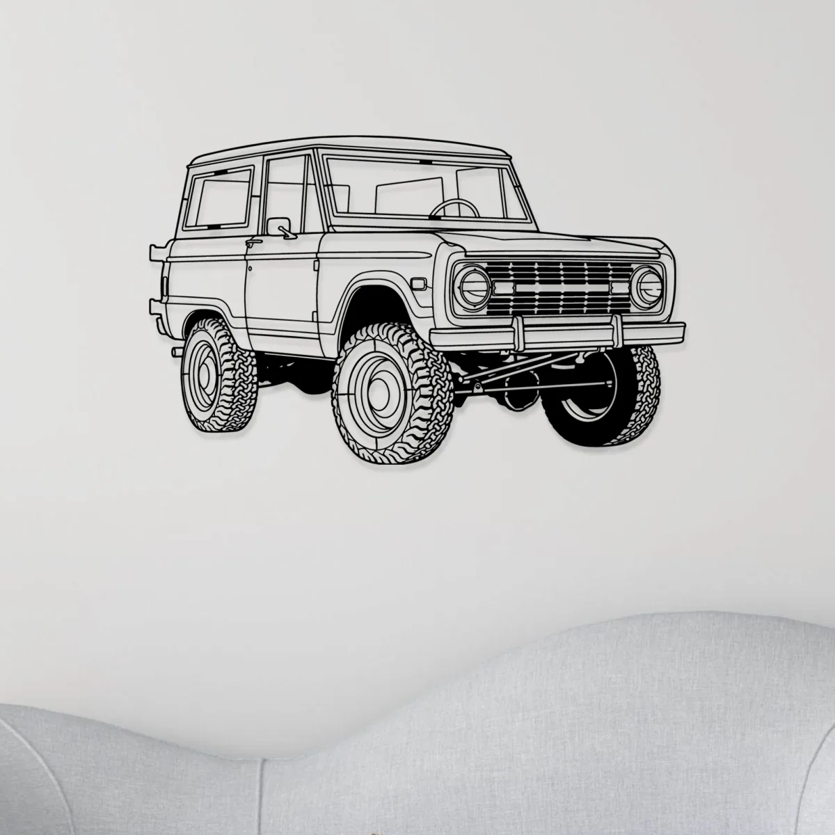 Ford Bronco Ranger wall hanging with captivating 3D shadow effect