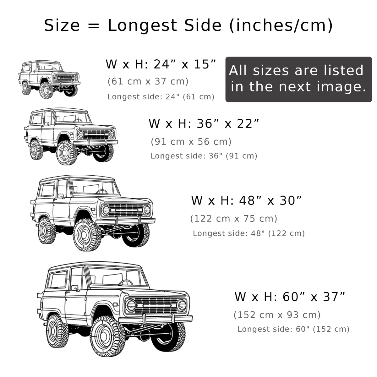 Automotive themed metal decor featuring an iconic Ford Bronco Ranger